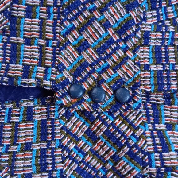 True Vintage Women's Vest Small 7/8 Top Vest 1960s Frock Mod Japan Burlap Knit - Picture 3 of 11